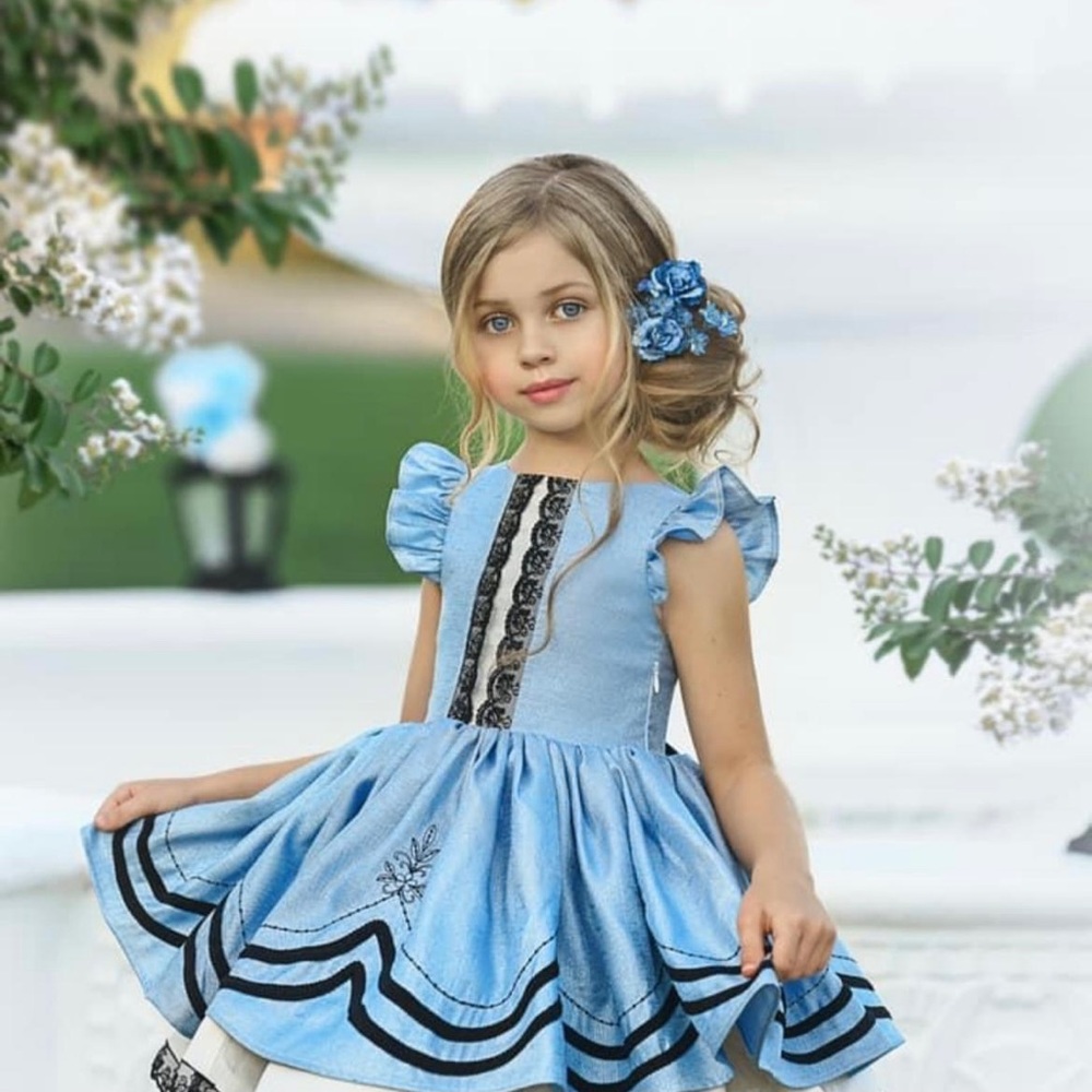 Dollcake blue gleam dress size 5t and 6Y